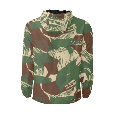 Rhodesian Brushstroke Camouflage V2 Quilted Windbreaker Rhodesian