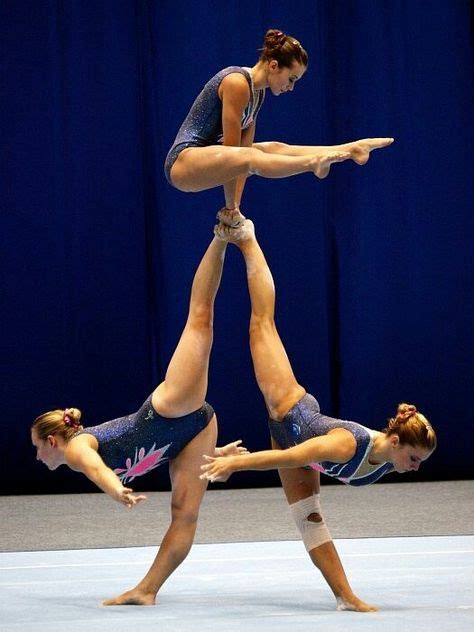 Acrobatic Gymnastics Trio Double Needle Scale Acrobatic Gymnastics