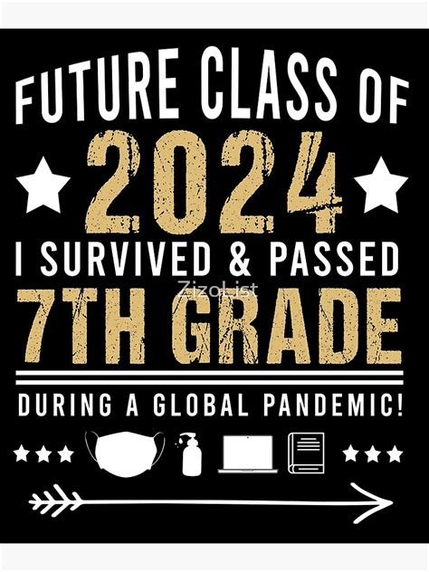Future Class Of 2024 I Survived And Passed 7th Grade Graduation Back