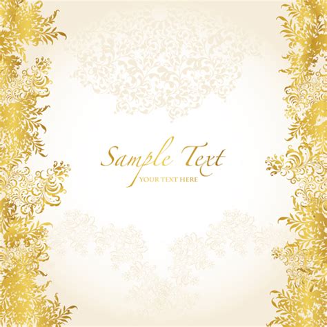 Golden Floral Elegant Background Vector 03 Free Download