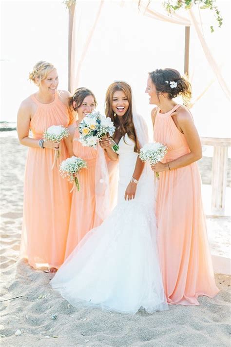 Love The Peach Color For A Beach Wedding Beach Wedding Centerpieces