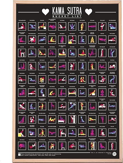 100 Kama Sutra Bucket List Scratch Poster Health And Household