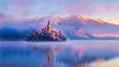 Download 1920x1080 Slovenia Water Mountain Artwork