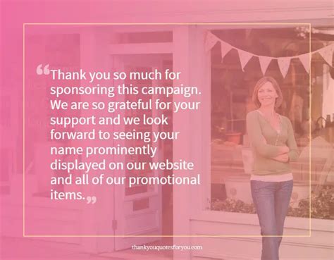 Convincing Thank You Notes For Sponsors