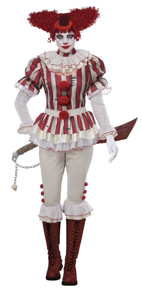 sadistic clown pennywise it circus jester harley quinn adult women costume ebay