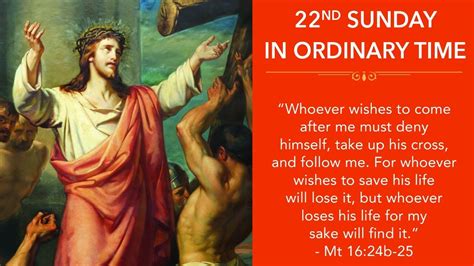 22nd Sunday In Ordinary Time Youtube