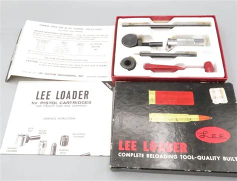 Vintage Lee Loader M Carbine Reloading Ammunition Tools Complete Picclick