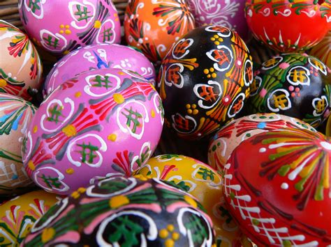 Hand Painted Easter Eggs Easter Market Bratislava Slovakia Yep