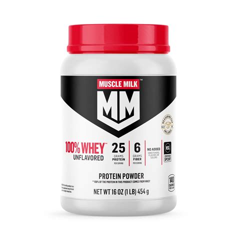 Buy Muscle Milk 100 Whey Protein Powder Unflavored 1 Pound 12