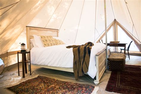 Each site has a paved pad ; Antique Glamping Tents | Tent glamping, Eclectic furniture ...