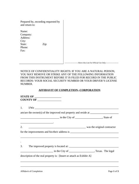Affidavit Mechanics Form Fill Out And Sign Printable Pdf Template