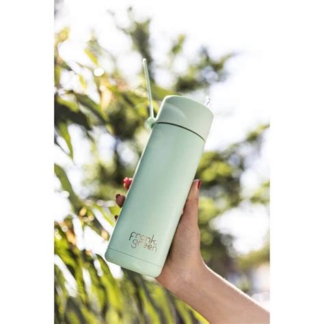 This Frank Green 595ml Ceramic Straw Lid Water Bottle In Mint Gelato Is The Ultimate Reusable