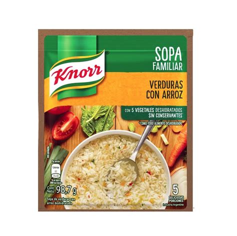 Knorr Sopa Familiar Verduras Con Arroz Powder Soup Vegetables And Rice