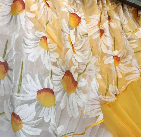 Floral Country Curtains Kitchen Curtains Farmhouse Yellow Etsy Canada