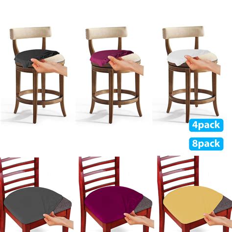 Give your dining room a fresh look with new dining chair slipcovers. TSV 8/4PCS Stretch Dining Room Chair Seat Covers ...