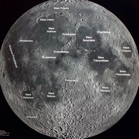 Labeled Map Of The Moon
