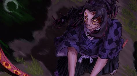 Demon Slayer Kimetsu No Yaiba Kokushibou Sitting On Ground 4k Hd Anime Wallpapers Hd