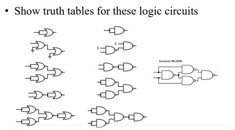 Solved Show Truth Tables For These Logic Circuits