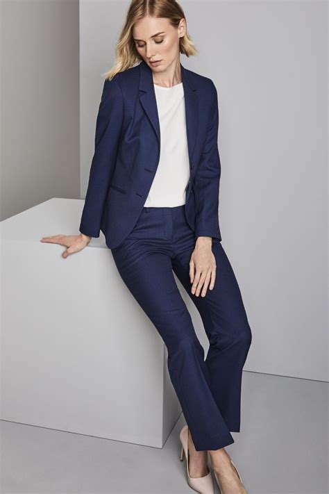 Contemporary Women S Blue Suit
