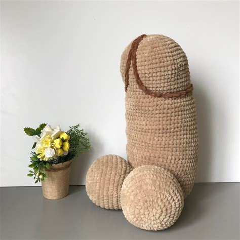 Penis Pillow Crochet Penis Travel Pillow Car Accessory Funny Etsy