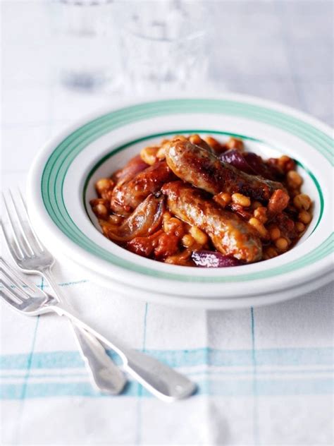 Roasted Sausages And Beans Recipe Delicious Magazine