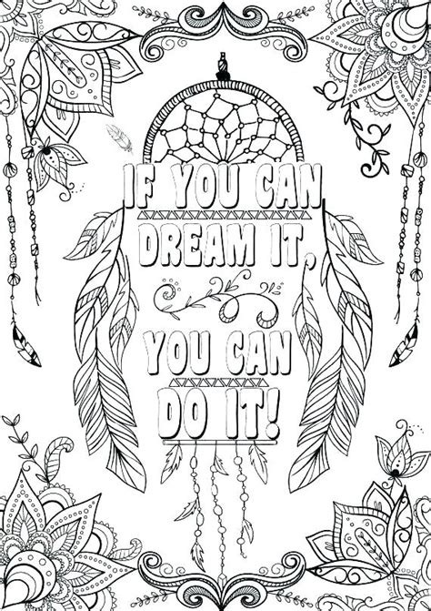 Inspirational Quote Coloring Sheets – Carriembecker.me - Coloring Home