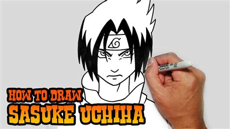 How To Draw Sasuke Uchiha Naruto Step By Step Video Lesson Youtube