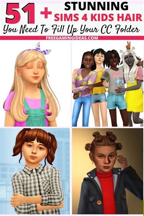 51stunning Sims 4 Kids Hair You Need To Fill Up Your Cc Folder In 2022
