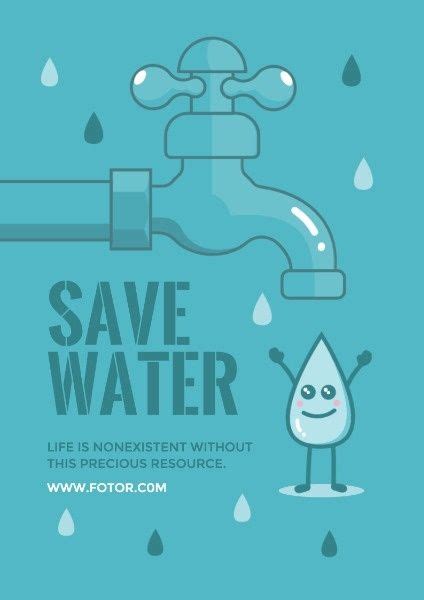 Save Water Poster Template