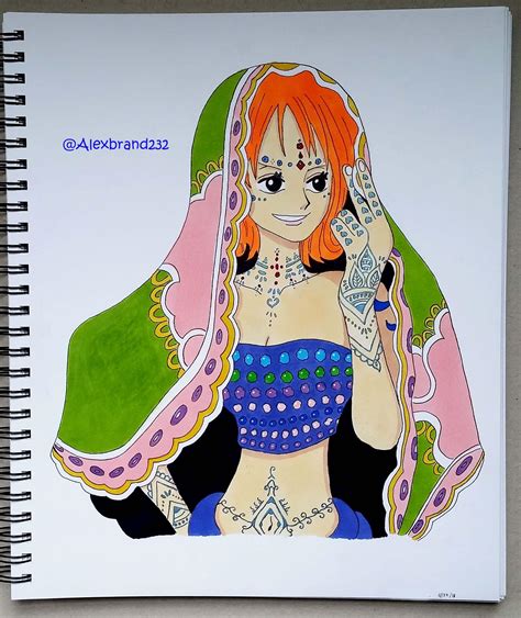 Drawing Of Nami From One Piece Chapter 144 Cover By Alex