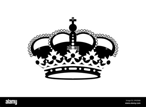 Crown Icon Symbol Silhouette Black Color Stock Vector Image And Art Alamy