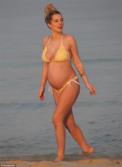 Helen Flanagan Shows Off Her Baby Bump As She Soaks Up The Sunshine In