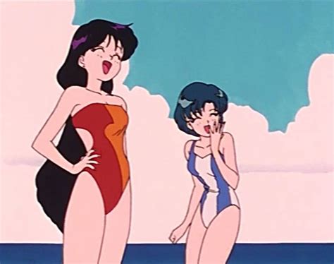 Ami Mizuno And Rei Hino In One Piece Swimsuits By Ziglemoco On