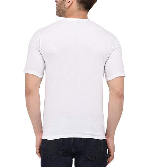 Buy American Noti White Color Half Sleeve Cotton Round Neck Regular Fit