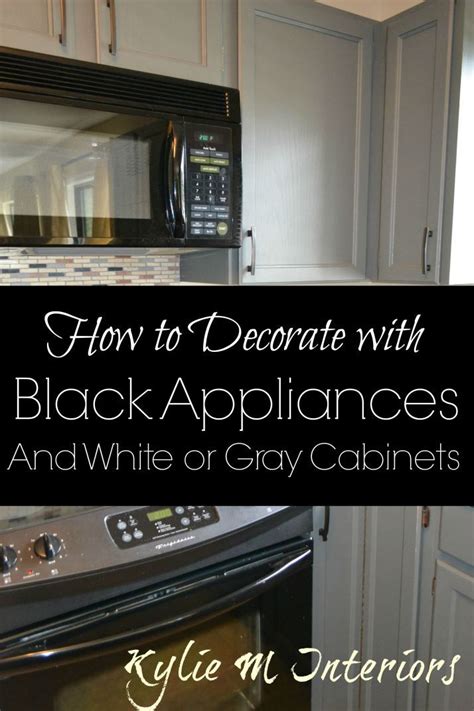 White vs black stainless steel appliances kitchen decorating ideas with. Black Appliances and White or Gray Cabinets - How to Make ...