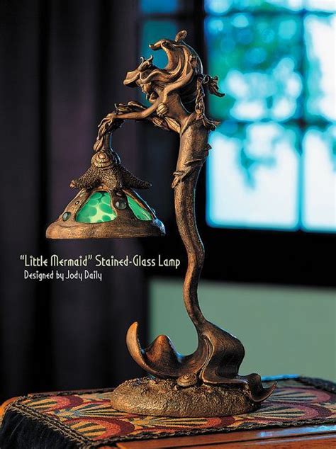Little Mermaid Stained Glass Lamp Designed By Jody Daily Cast Bronze