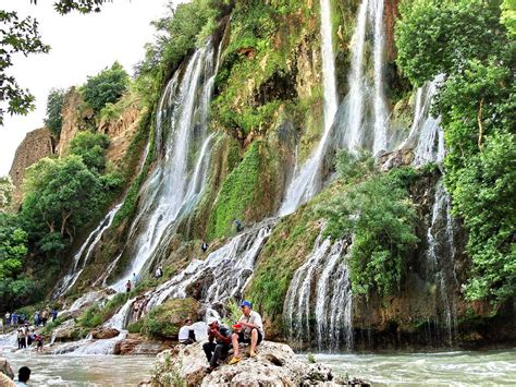 Bishe Waterfall Dorrod Lorestan Procince Iran In Persian استان