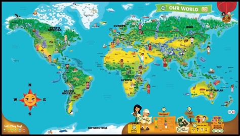 Leapreader Interactive World Map Globe Themed Games