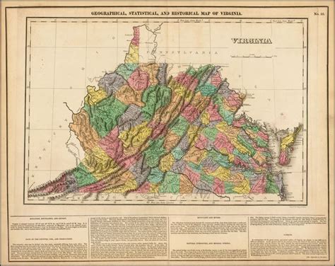 geographical statistical and historical map of virginia barry lawrence ruderman antique maps