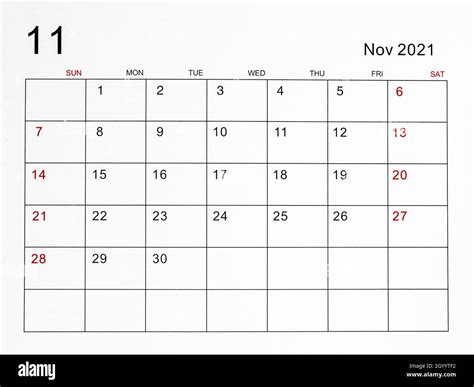 Calendario Noviembre 2021 Fotografías E Imágenes De Alta Resolución Alamy