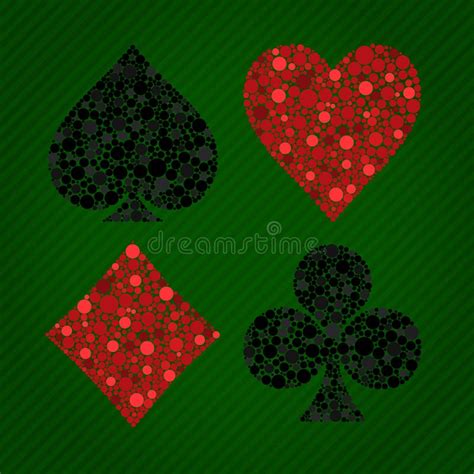 Illustration Of The Four Card Suits On Background Stock Vector