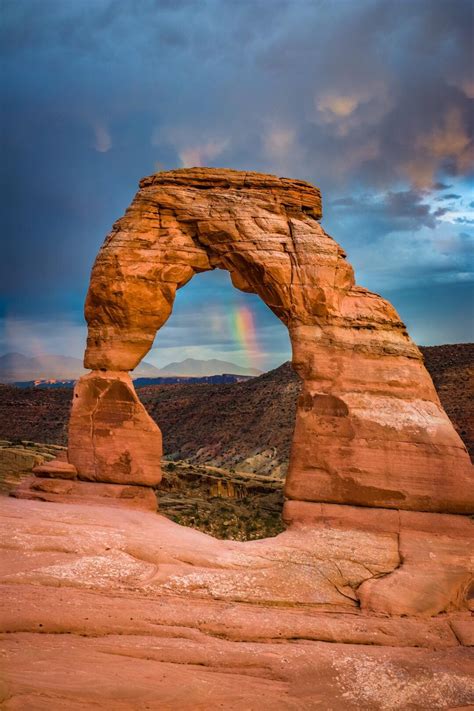 Delicate Arch Framing A Rainbow Arches National Park