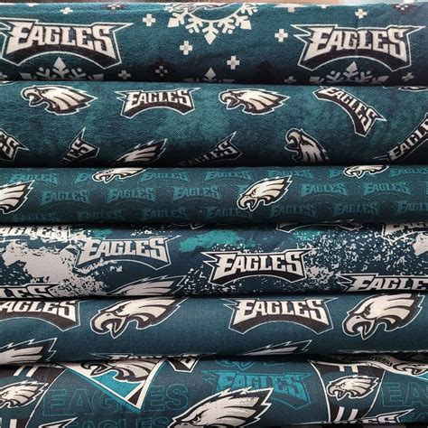 Philadelphia Eagles Fabric By The Yard All Nfl Prints 100 Etsy