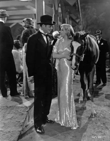 Print Of Clark Gable And Jean Harlow In Jack Conways Saratoga Jean Harlow Clark Gable