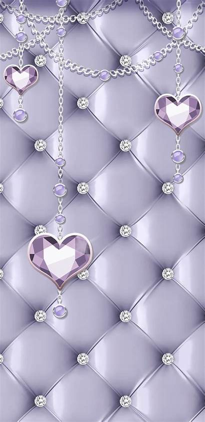Sfondi Conte Cellulare Heart Pearls Bling Diamonds