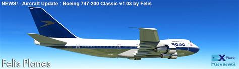 News Aircraft Update Boeing 747 200 Classic V103 By Felis News