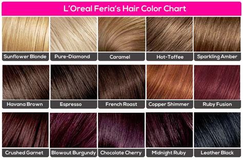 3 Amazing Hair Colour Charts From Your Most Trusted Hair Brands Feria