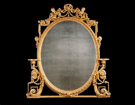 Antique gilt over-mantel mirror
