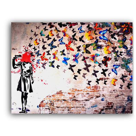 Banksy Butterflies Magna Canvas
