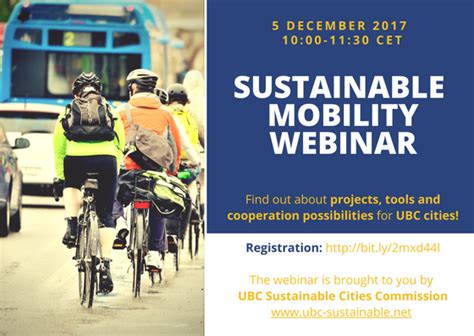 UBC Sustainable Mobility Webinar UBC Sustainable Cities Commission